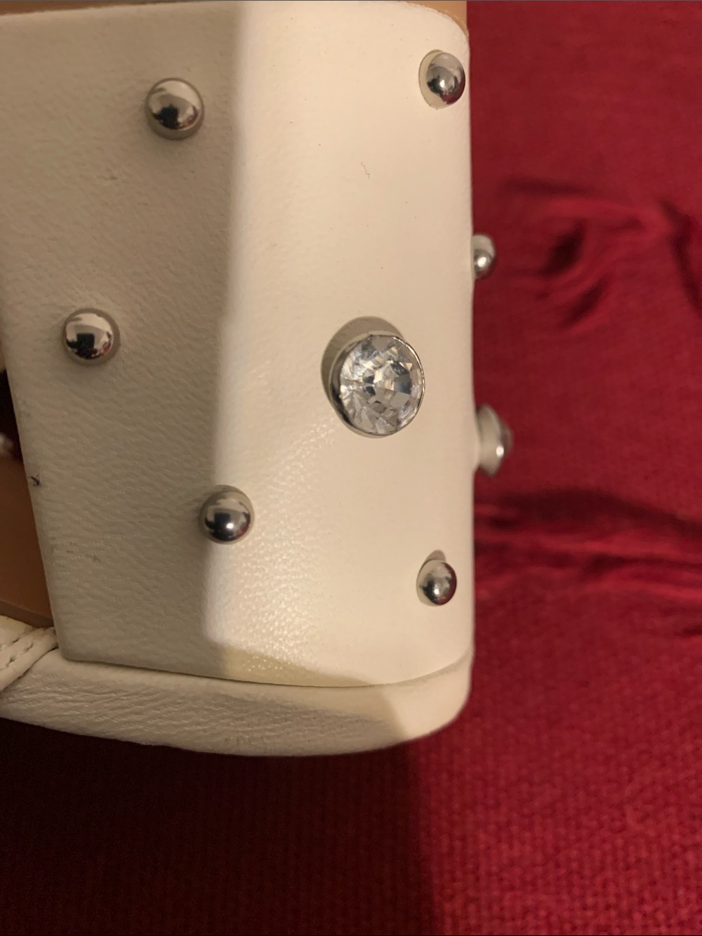 See By Chloé Cream Leather Studded Slide Mules - Picture 5 of 7